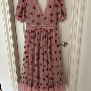Lirika Mitoshi Strawberry Midi Dress